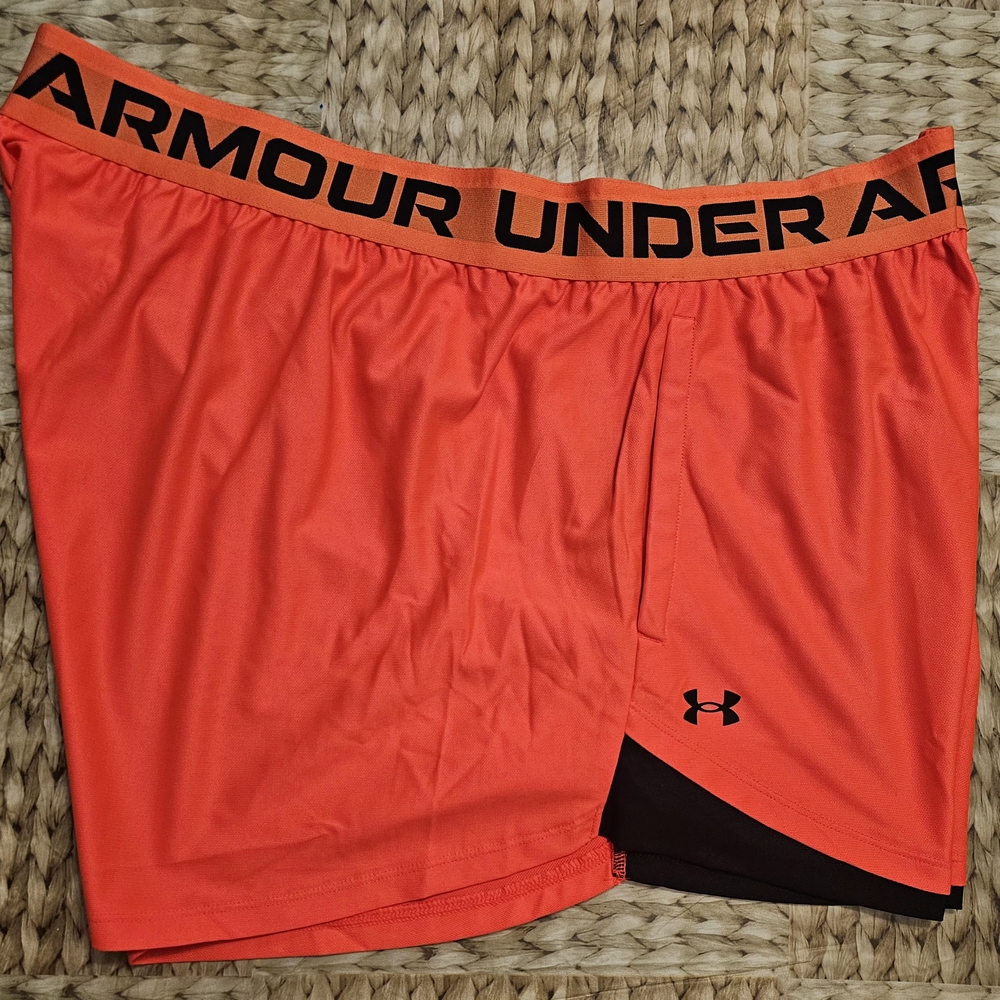 Under Armour Orange Athletic Shorts
